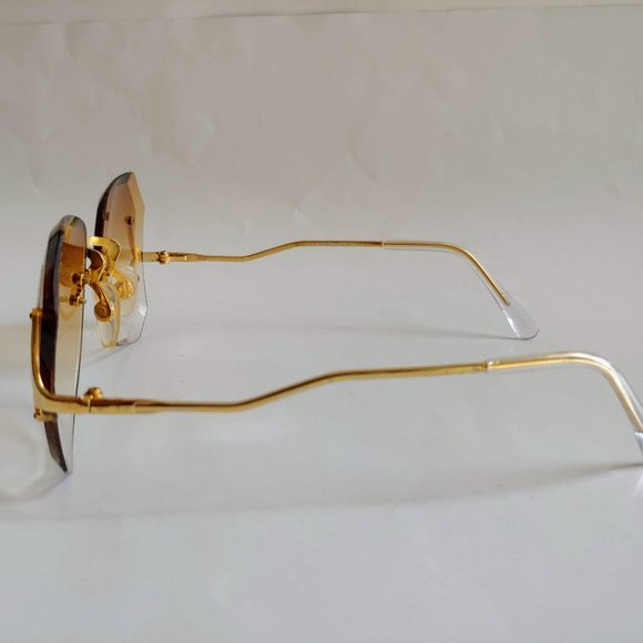 NWT Vintage 90's Lady Small Dia-Cut Bi-Focal Reading Sunglasses +1.25 (Brown) - Picture 2 of 4